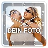 PhotoFancy® - Uhr mit Foto Bedrucken - Fotouhr aus Acrylglas - Wanduhr mit eigenem Motiv selbst gestalten (35...