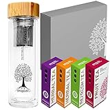 amapodo Tee Geschenke für Frauen Männer Geschenkbox Geschenkset nachhaltige Geschenkidee 2x Früchtetee 2x...
